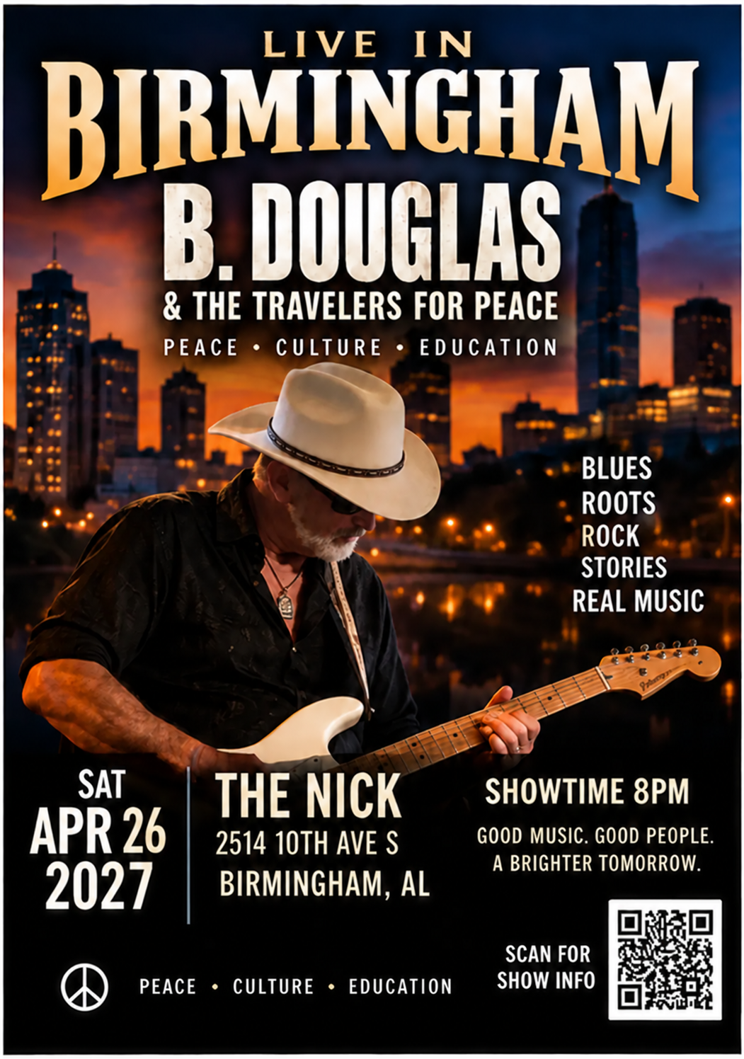 B. Douglas Live in Birmingham poster for The Nick, dated 2027