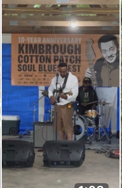 B. Douglas performing at the Kimbrough Cotton Patch Soul Blues Festival